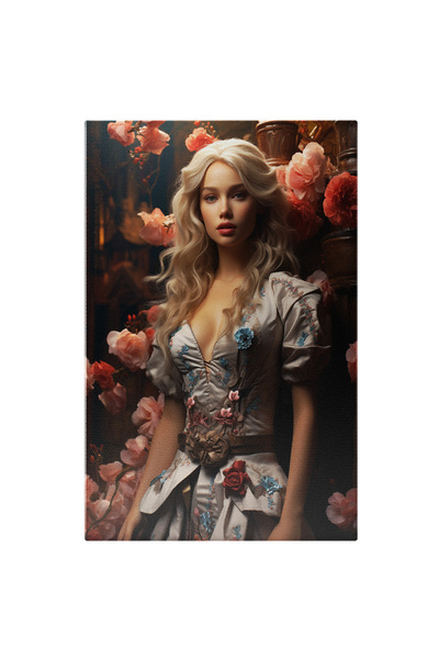 StoryGift Romania Tablou Canvas: Alice Din Tara Minunilor In Stil Babie Blond...