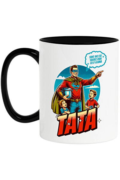 StoryGift Romania Cana Cu Barbat In Costum De Super Erou Copii Text Sunt Aici...