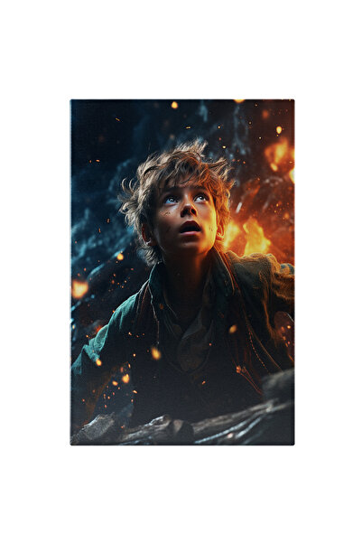 StoryGift Romania Tablou Canvas: Băiețel Pe Vulcan- Poză Artistică Pictura Di...