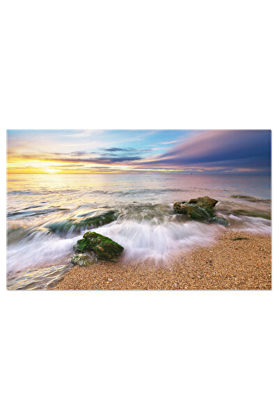 StoryGift Romania Tablou Canvas Peisaj Mare, Abstract, Plaja, Apus, Peisaj, N...