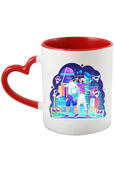 StoryGift Romania Cana Cu Vr, Tehnologie, Roboti, Oras, Arme, Jocuri Video, Cyberpunk, Multicolor , Cu ,stg