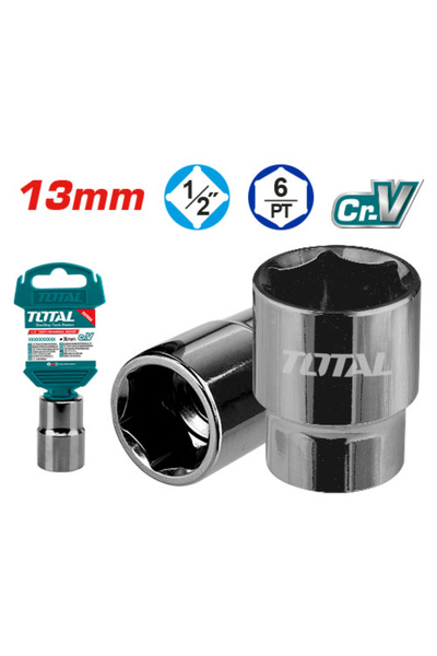 TOTAL حبة كروم قصير مسدس 13mm 1/2"