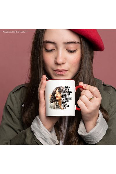 StoryGift Romania Mug With Aaliyah, Music, Soul, R&B, Singer, Artist, Multicolor 330 ml, Ceram, With ,STG