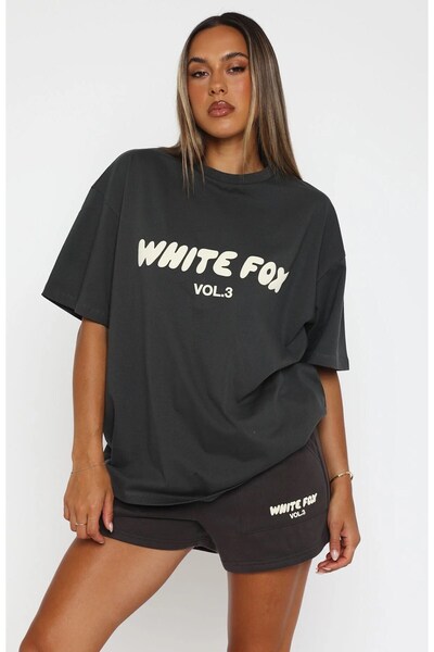 The Champ Clothing Women's Printed 100% Cotton Dark Smoked T-Shirt