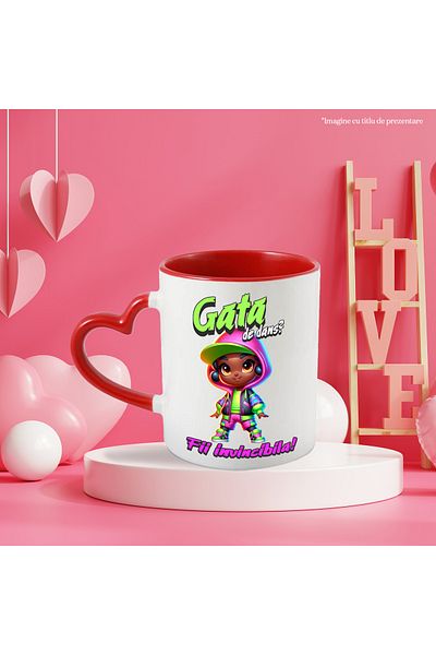 StoryGift Romania Girl Hip-Hop Style Mug Text Are You Ready To Dance Motivational Be Invincible, 330m, With ,STG.