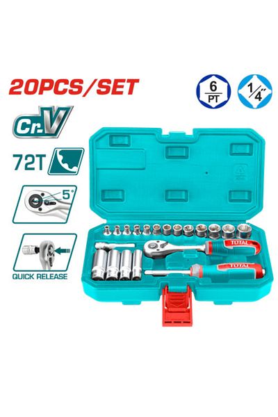 TOTAL 1/4" Plastic Bag Pill Set 20pcs/set