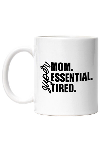 StoryGift Romania Cana Cu Mesajul In Engleza "super Mom. Essential. Tired." -...