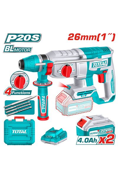 TOTAL Hilti 20V 26mm Cordless Drill with Plastic Bag, Extra Battery and Charger