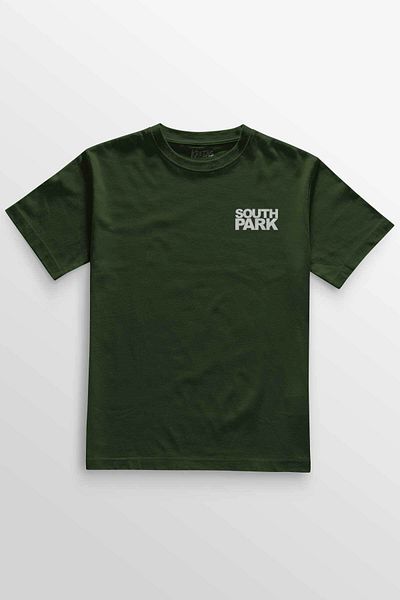 Kretas Μπλουζάκι Unisex Χακί South Park Kenny Cartman Kyle Stan Ταινία Τηλεοπτικής Σειρά Μίνιμαλ μπλουζάκι με στάμπα μπροστά