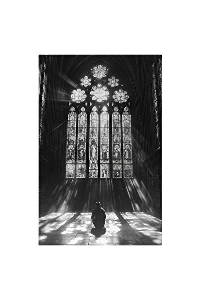 StoryGift Romania Tablou Canvas: Ruga Călătorului Din Catedrala Cu Vitralii P...