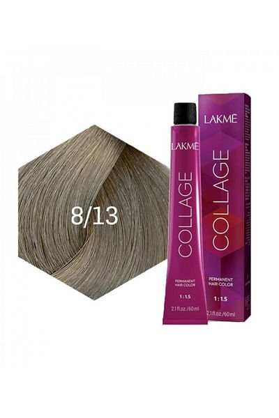 LAKMÉ Lakme Collage Hair Colour Cream 8/13 Gold Ash Light Blonde 60ml