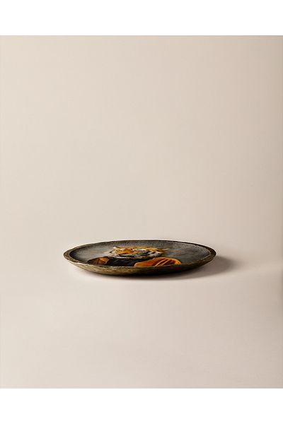 Madame Coco Louis Decorative Plate - Brown