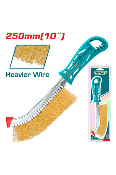 TOTAL 10" Plastic Handle Iron Brush