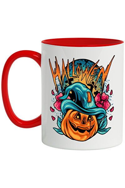 StoryGift Romania Mug With Halloween Message, Pumpkin, Cemetery, Flowers, Wit...