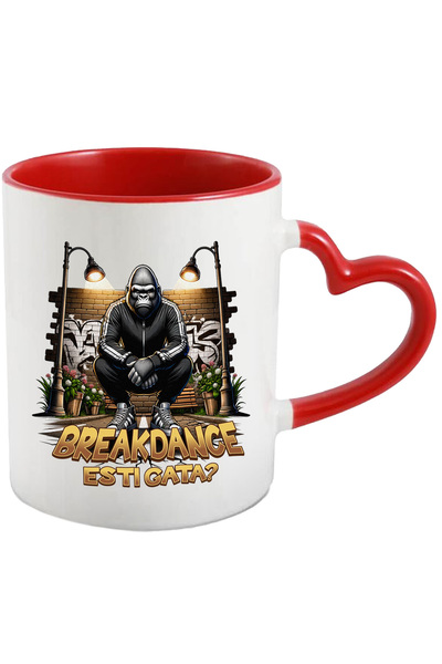 StoryGift Romania Cana Gorila Breakdance Dans De Strada Sport, 330ml, Ceramic...