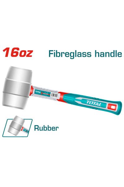 TOTAL 16oz white rubber mallet