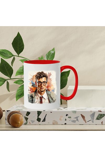 StoryGift Romania Mug With Jeff Goldblum, Actor, Artist, Movie Star, Multicolor 330 ml, Ceramic, With,STG