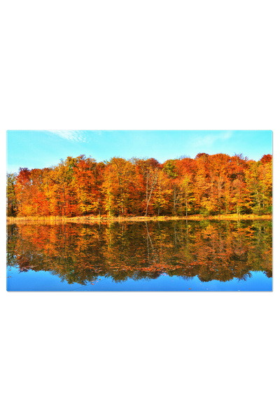 StoryGift Romania Tablou Canvas - Lacul Ursu Din Sovata, Toamna Aurie, Natura...