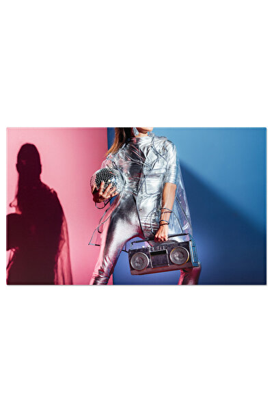 StoryGift Romania Tablou Canvas Disco Si Eleganta Femeie Fashion In Body Argi...