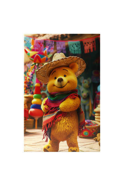 StoryGift Romania Tablou Canvas: Imaginea Unui Urs De Plus Cu Stil Vestimenta...