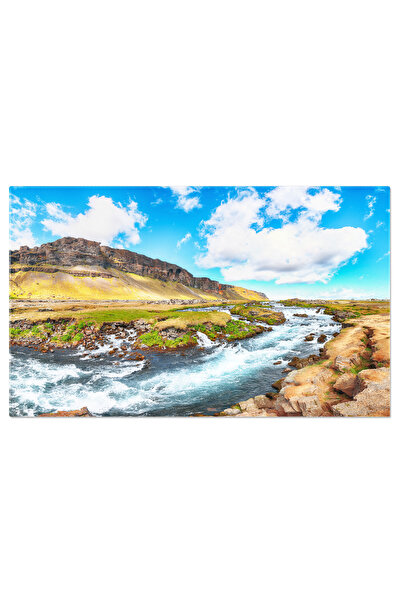 StoryGift Romania Tablou Canvas Peisaj De Apus Uimitor La Cascada Godafoss Ce...