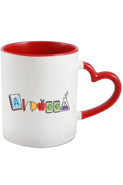 StoryGift Romania Cana Cu Numele Andreea, Scoala, Chimie, Materii, Algebra, Geometrie, 330ml, Cera, Cu ,stg