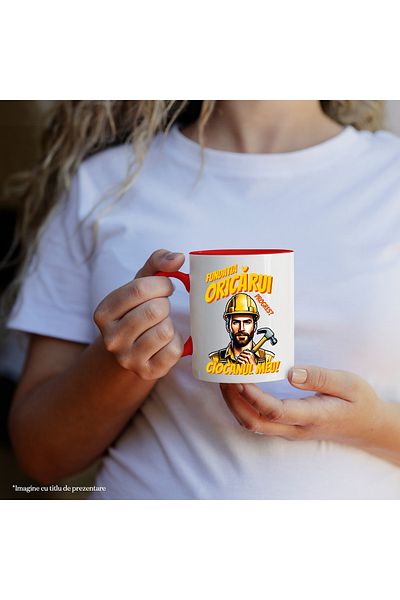 StoryGift Romania Mug Builder Man The Foundation of Any Progress My Hammer!, 330ml, Ceramic, With,STG.