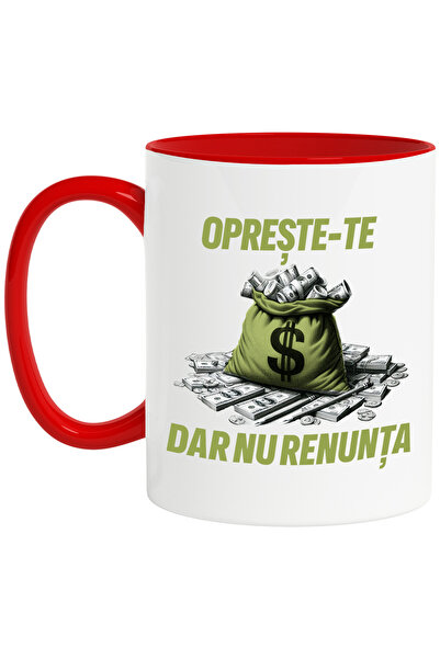 StoryGift Romania Cana Sac Cu Bani Teanc De Bancnote Nu Renunta, 330ml, Ceram...