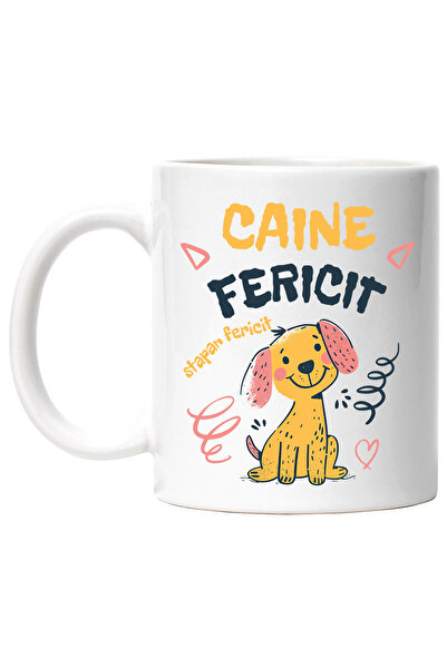 StoryGift Romania Happy Dog Happy Master Animal Love Mug, 330ml, Ceramic With...