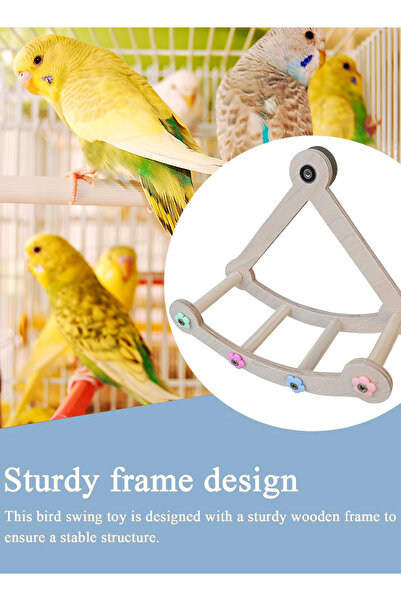 KidLe Bird Swing Toys Parrot Cage Toys Educational Rotating Boring Play Ladder Bird Supplies