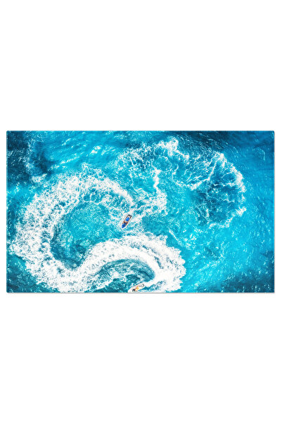 StoryGift Romania Tablou Canvas: Marea Tropica - Scooter, Yacht, Vacanta De Vara, Bay Azure