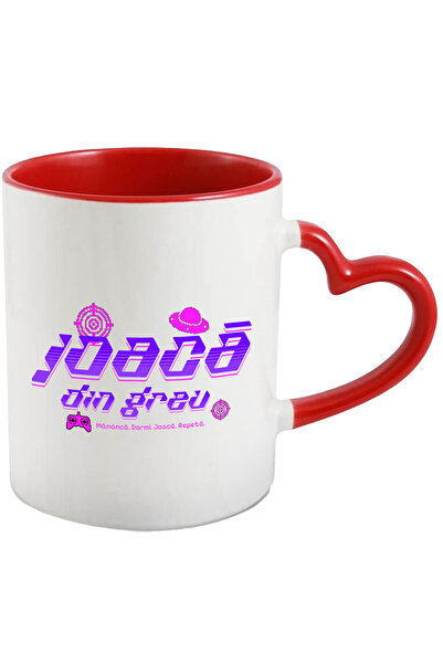 StoryGift Romania Cana Joaca Din Greu. Mananca. Dormi. Joaca. Repeta, 330ml, Ceramica Cu Maner Ini, Cu ,stg