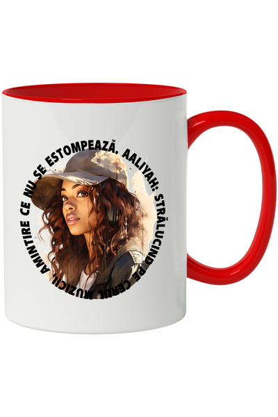 StoryGift Romania Cana Cu Mesaj Amintire Ce Nu Se Estompeaza, Aaliyah, Muzica, Multicolor 330 Ml, , Cu ,stg