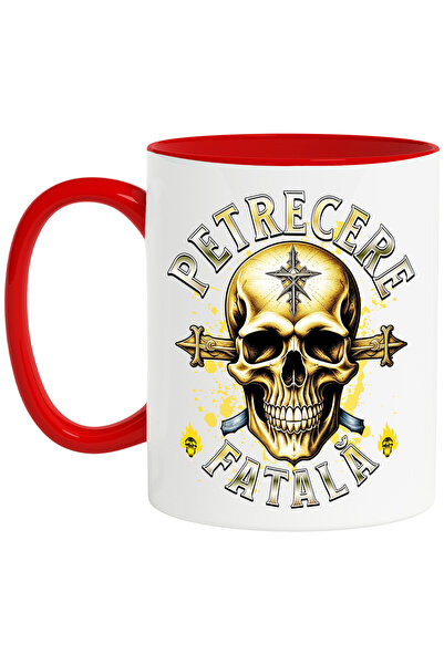 StoryGift Romania Cana Petrecere Fatala Craniu Distractie Mortala, 330ml, Cer...
