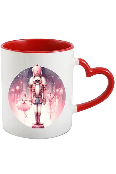 StoryGift Romania Nutcracker mug | soldier | ballerinas | pink | circle | dance | illustrated, With ,STG