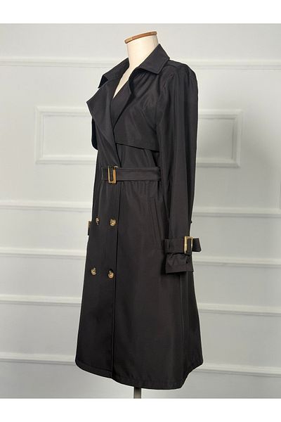 RACE FASHİON Buckle Women's Trench Coat Rc3056