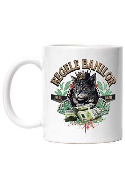 StoryGift Romania Cana Regele Banilor - Pisica Cu Teanc De Bani Romanesti, 33...