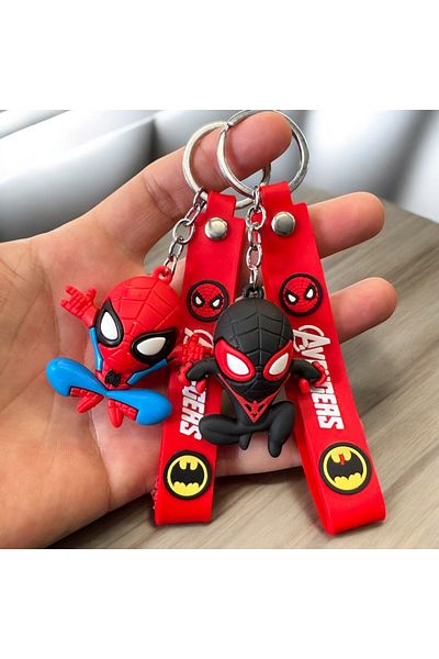 Glitterring 2-Piece Spiderman Keyring and Bag Accessory Set