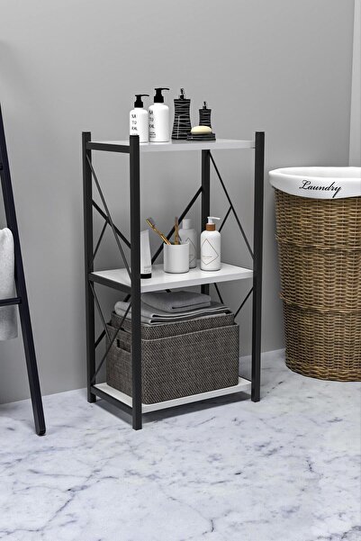 Morpanya Venice Banyo Düzenleyici Banyo Dolabı Çok Amaçlı Dolap 3 Katlı Metal Mutfak Düzenleyici