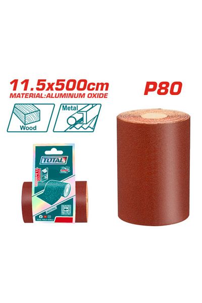 TOTAL Sandpaper Roll 11.5x500cm P60