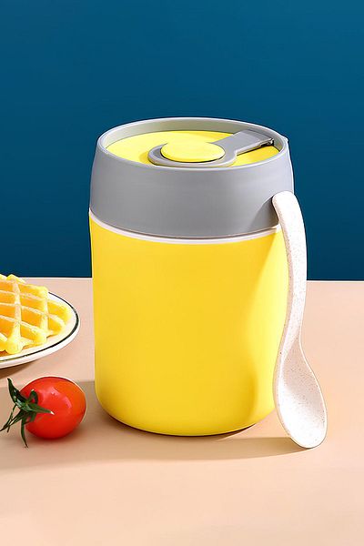 Weather Forecast Yellow 500 ml 304 Steel Food Storage Container - Waterproof (Cin560Sr)