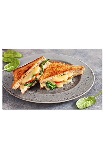 StoryGift Romania Tablou Canvas Cu Sandvis De Branza - Gustos, Rapid, Bucatarie