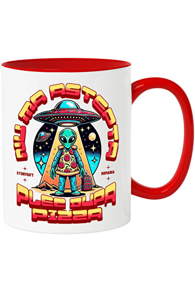 StoryGift Romania Cana Cu Nava Spatiala Curte Copil Cu Felie De Pizza Rapire ...