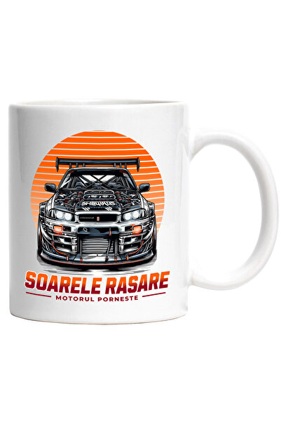StoryGift Romania Cana Soarele Rasare Motoul Porneste Masina Viteza, 330ml, C...