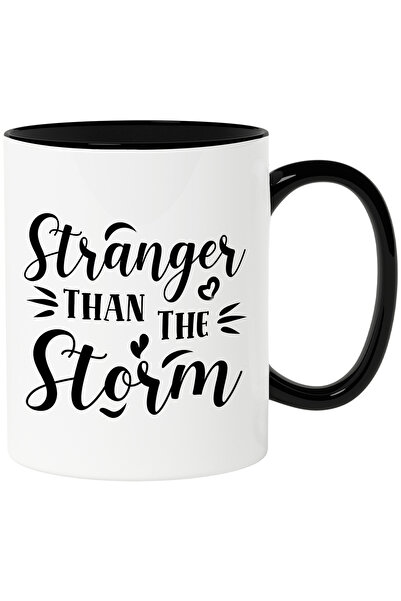 StoryGift Romania Mug With Hearts And The Message "Stranger Than The Storm" -...