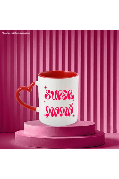 StoryGift Romania Super Mama Mug text best mother family love, 330ml, Ceramic with Handle, With, STG