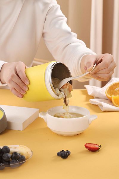 Weather Forecast Yellow 500 ml 304 Steel Food Storage Container - Waterproof (Cin560Sr)