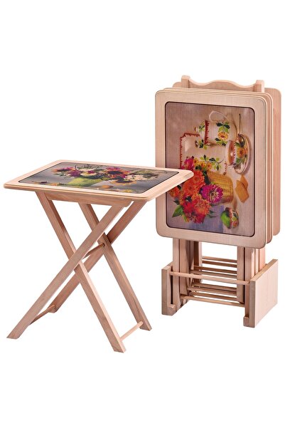 Mavikoltukdöşeme Ms - Zgn 170 / 58 Resimli Kare Çanta Zigon Sehpa Ham Cilasız...