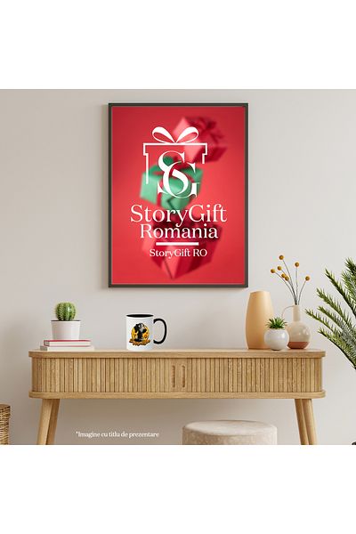 StoryGift Romania Mug With Message In English Puppy Love, Puppy, Retro, Hearts, Circle, Multicolor 330 m, With ,STG.