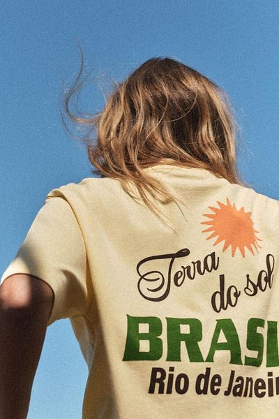 The Champ Clothing Tricou Terra Do Sol Brazil Imprimat 100% Bumbac Femei